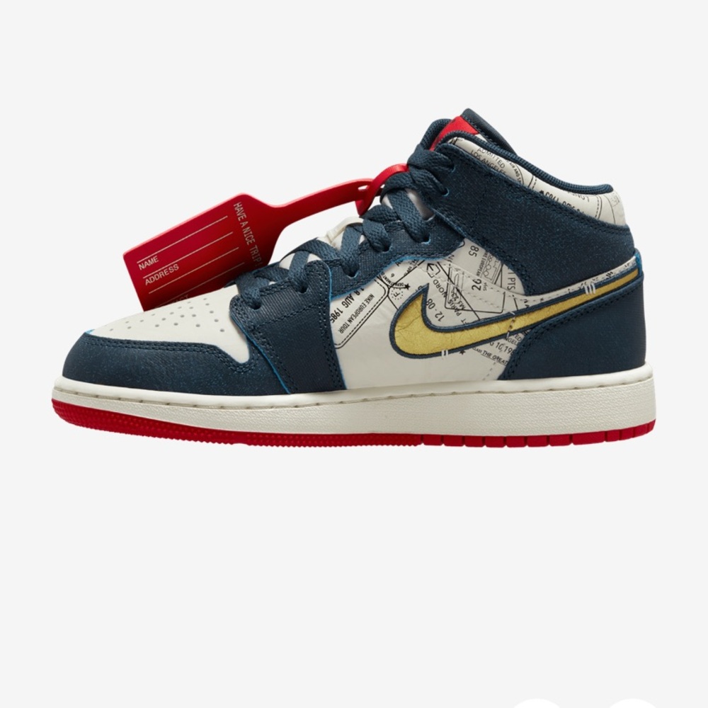 Jordan Air Jordan 1 Mid SE Travel Armory Navy/Metallic Gold/Pale Ivory
